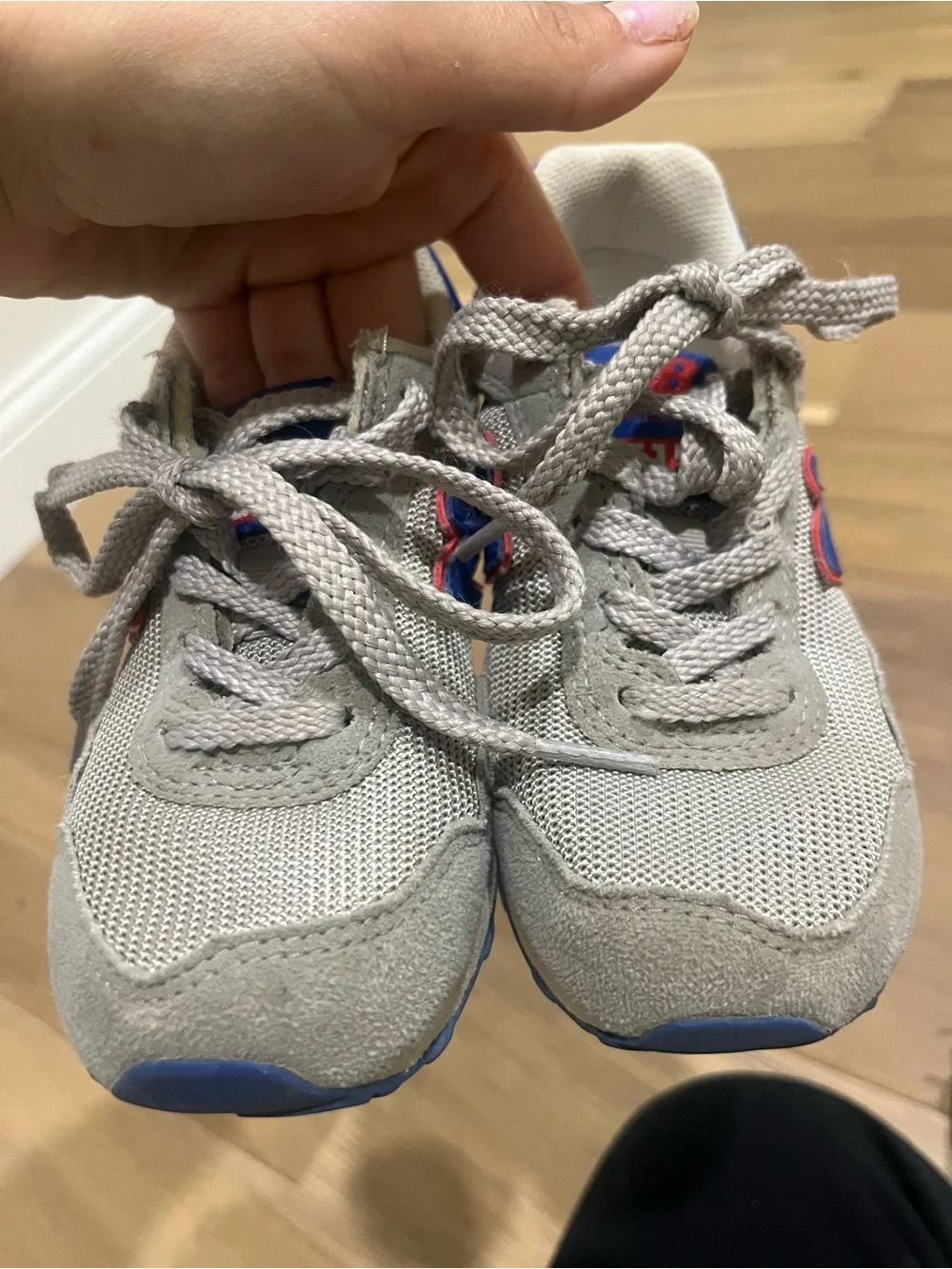 New Balance Kids Gray, Blue & Red Retro Runner